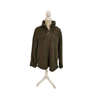 Alpine Sherpa Womens Size L Green Green Pullover Jacket